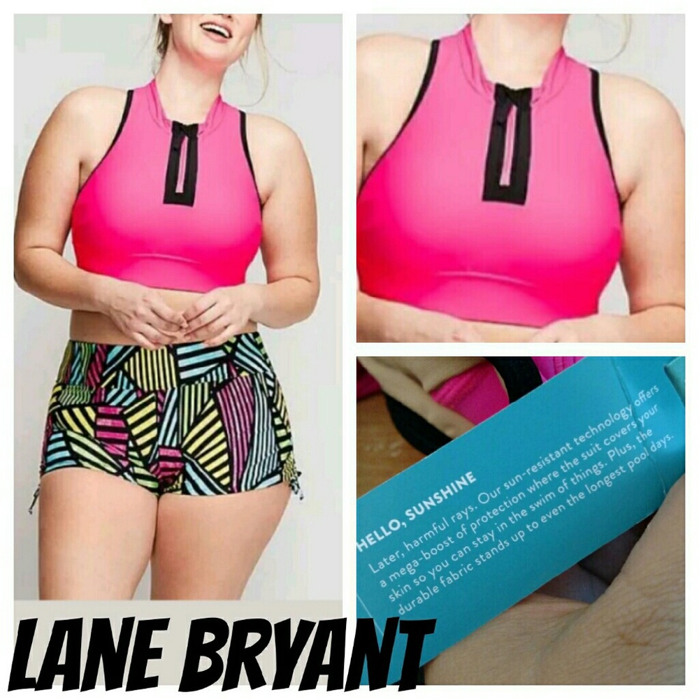 Lane bryant swimsuit top bra support 18 28 16